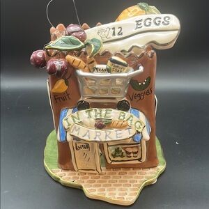 Blue Sky - Colorful Ceramic Market Figurine